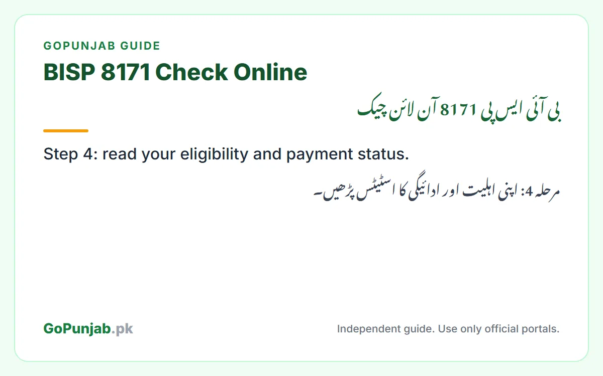 8171 check online: GoPunjab key facts card