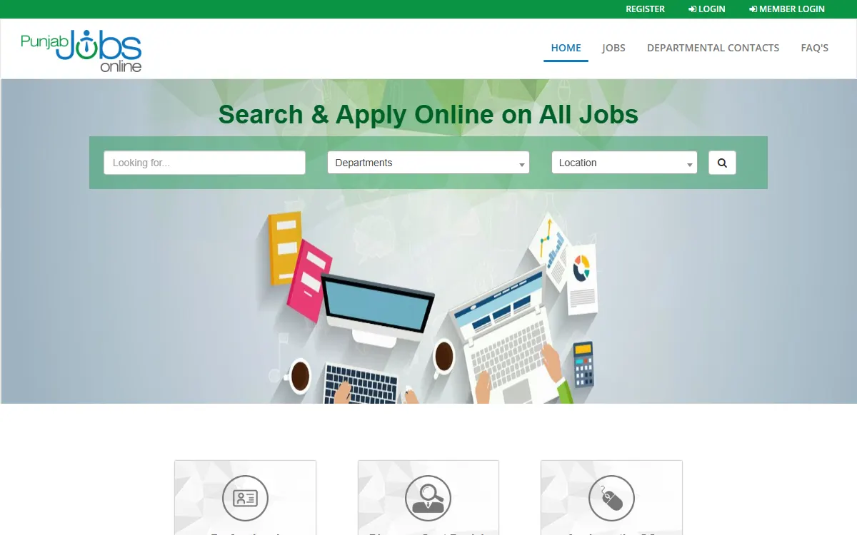 punjab job portal: screenshot of the official jobs.punjab.gov.pk page