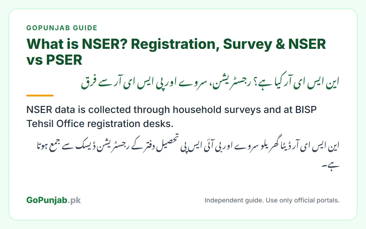 what is nser: GoPunjab key facts card