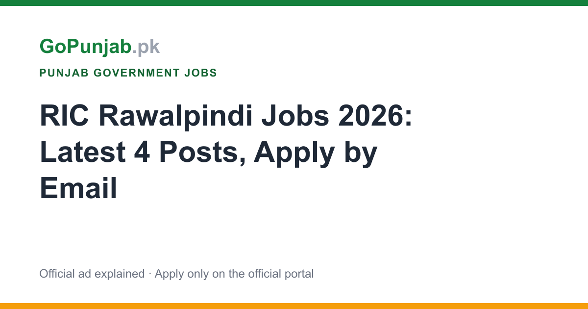ric rawalpindi jobs 2026: Rawalpindi Institute of Cardiology